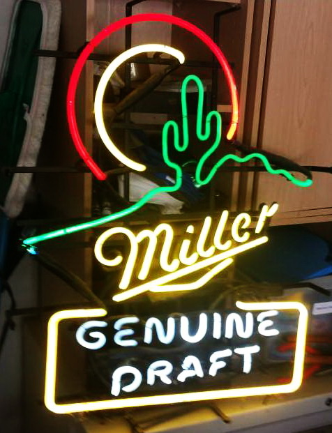 Miller Genuine Draft Desert Neon Sign